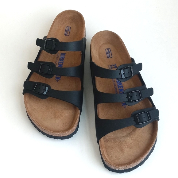 Birkenstock Florida Fresh SFB Soft Oiled Black Leather 39 (8